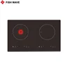 Built In Temper Glass Double Induction Cooker 2 Burner Induction Hob Two Coil Induction Cooker