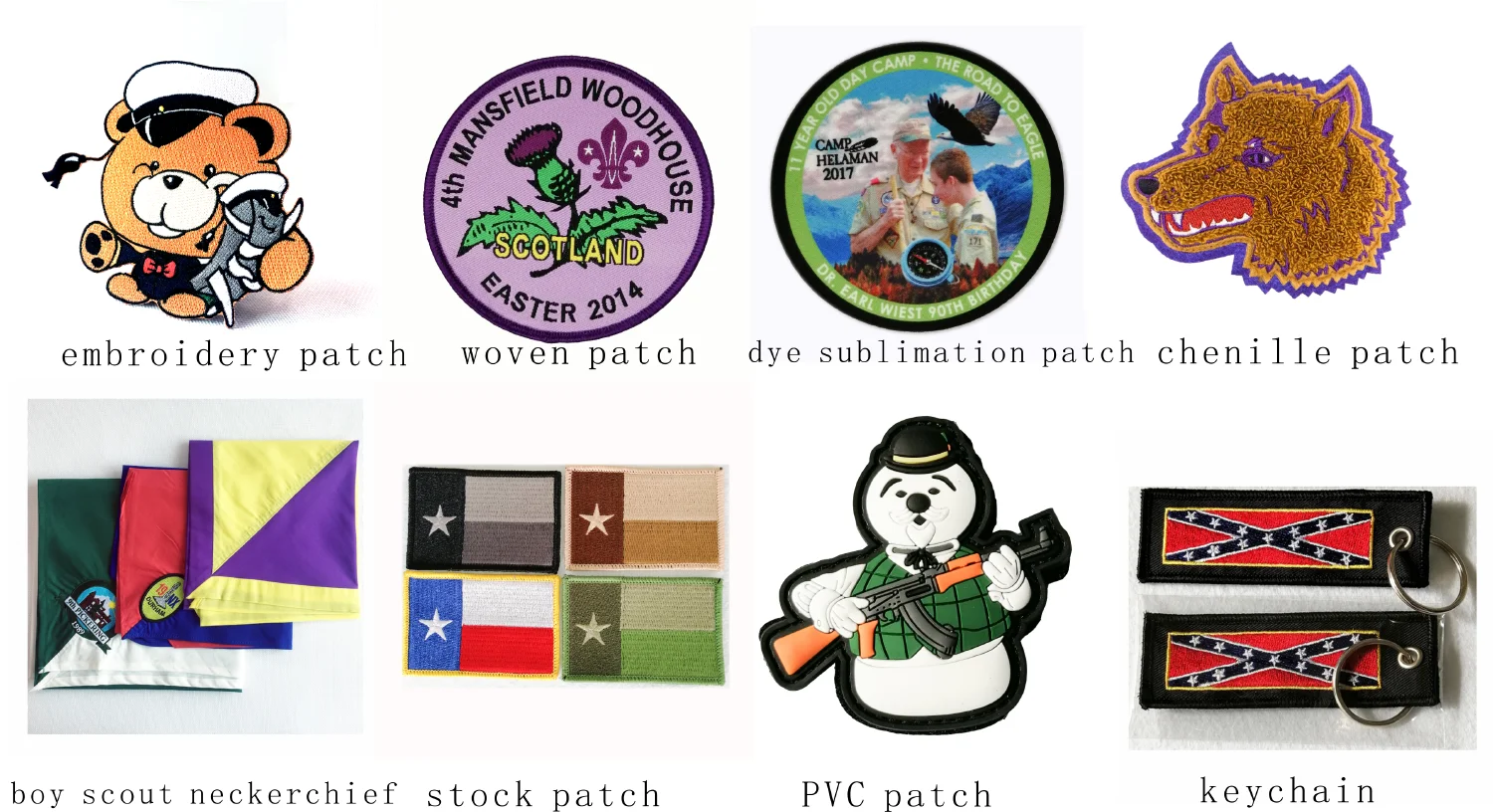 Custom Order Boy Scout Neckerchief Slide With Embroidery Patches Buy