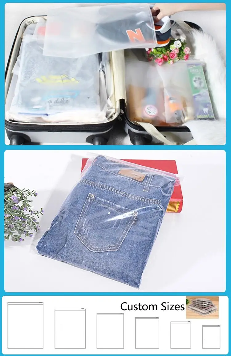 Customized Size Logo Reusable Ziplock Bag For Apparel Buy Printed