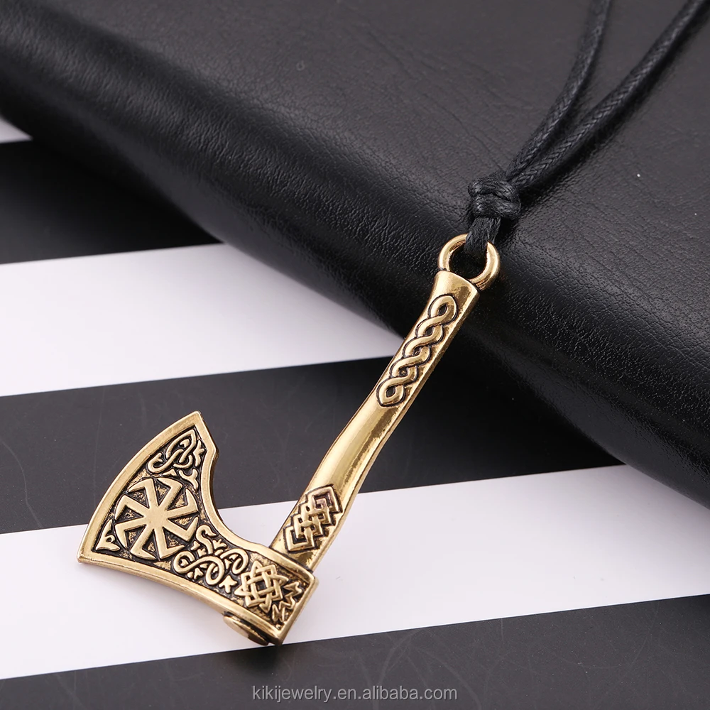 热卖斧头吊坠时尚项链维京珠宝配件男士
