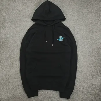 black hoodie embroidered