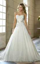 Cheap Price Free Shipping 2015 New Arrival A Line Sweetheart Applique Vestidos De Noiva White / Ivory Wedding Dresses OW 0111