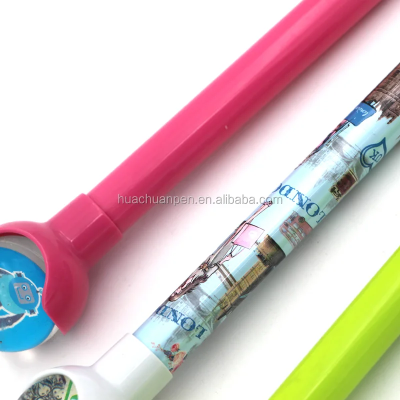 Novelty Promotional Plastic Toy Pen With Bouncing Jumping Hopping Ball