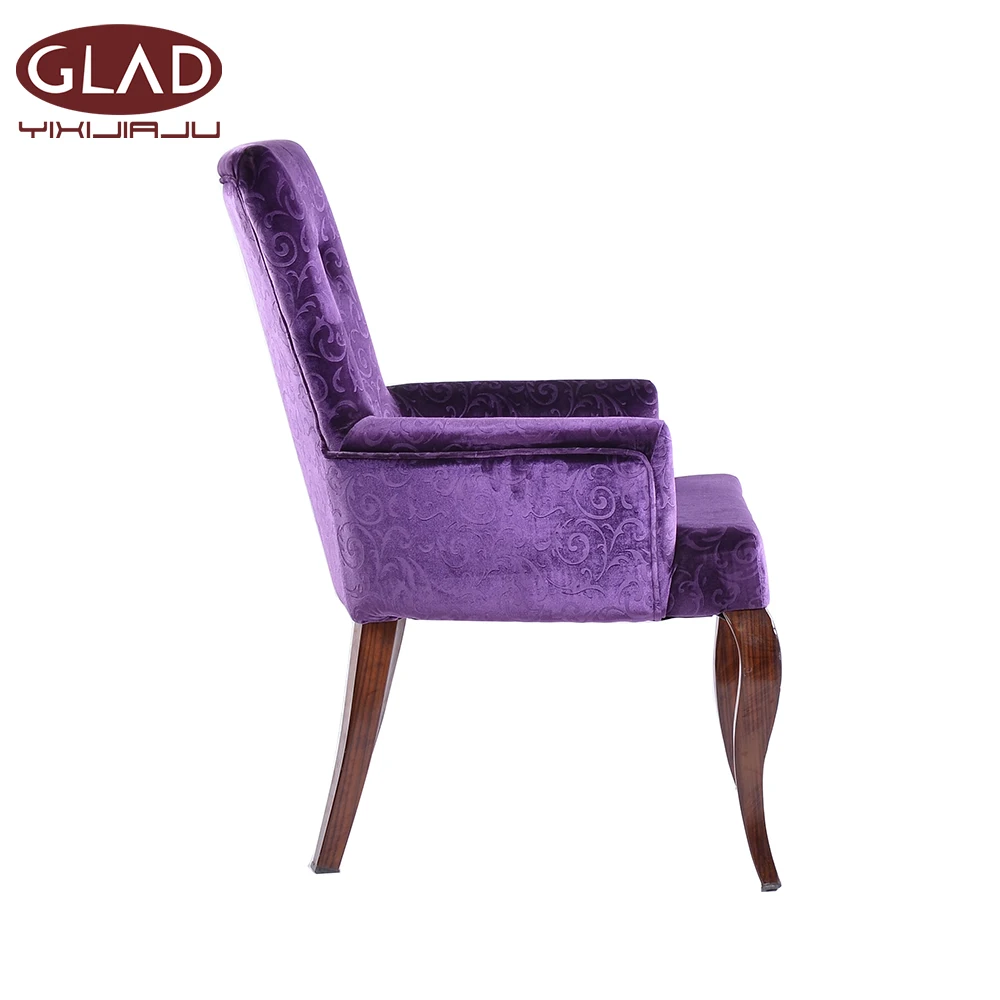 Royal Style Metal Hotel Chairs Comfortable Hotel Arm Chair For Hotel