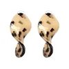Amazon Hot Sell Irregularity Colors Customized Tortoise Big Wholesale Acrylic Stud Stylish Earrings