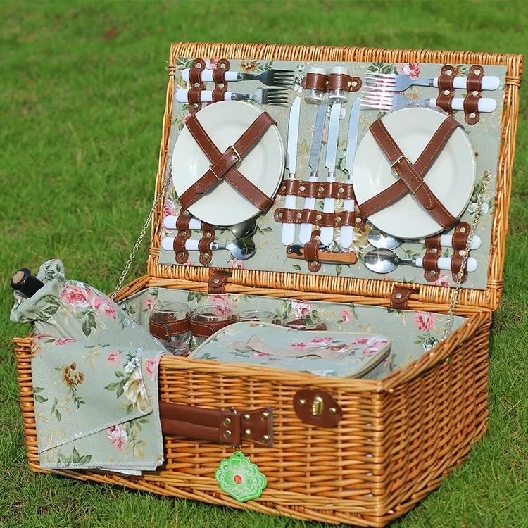 Direct Factory Woven Rattan Wicker Picnic Basket With Buckle Lid Buy