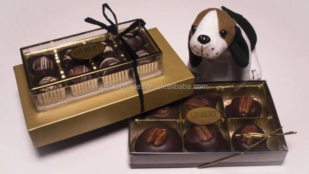 Dark Brown Clear Plastic Lid 8 Chocolate Gift Package Buy Chocolate
