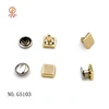 Cute design handbag metal square shape head rivets with screw