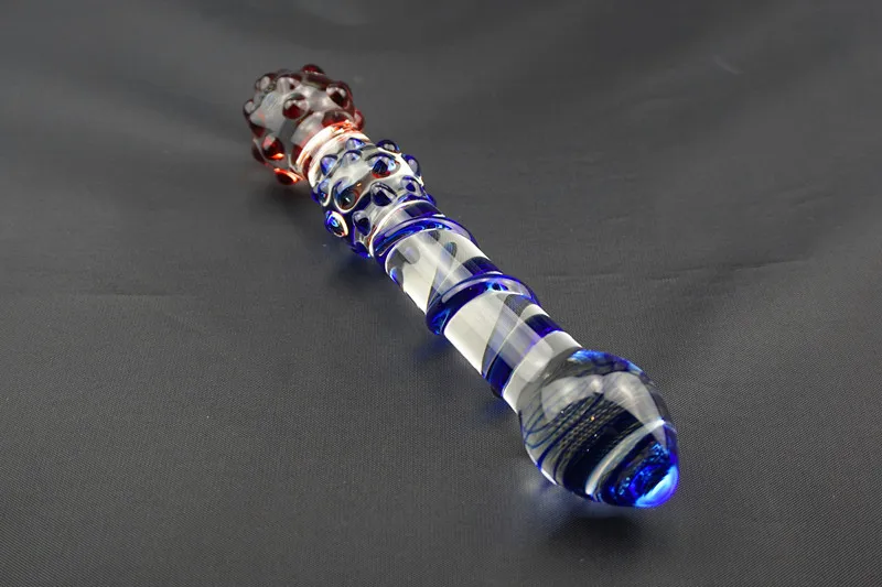 long large double end pyrex glass penis big dildo sex toys for