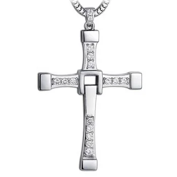 custom silver cross necklace