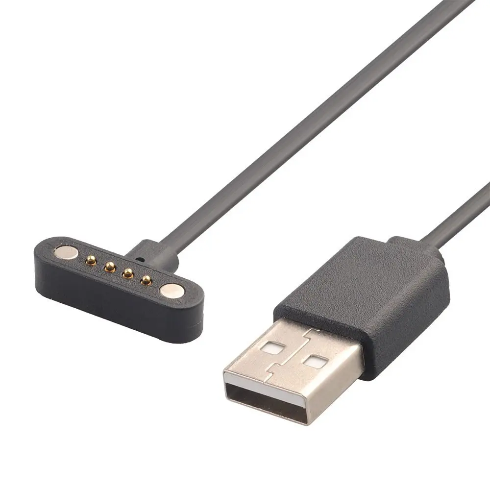 BATIGE 4 Touch Points Connector Watch Magnet Charger Cable USB Male Plug Wire For Smart Watch Smart Phone - 2.6ft