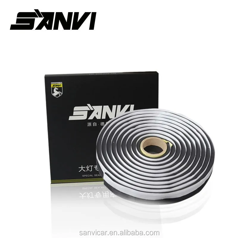 Black Snake Butyl Synthetic Rubber Glue Auto Headlight Headlamp Retrofit Adhesive Sealant 9.5mm *4.57M Car Styling Modifying