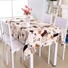 YRYIE Customised Rectangle Embroidered Flower Design Printed Dinner Table Cloth Linen
