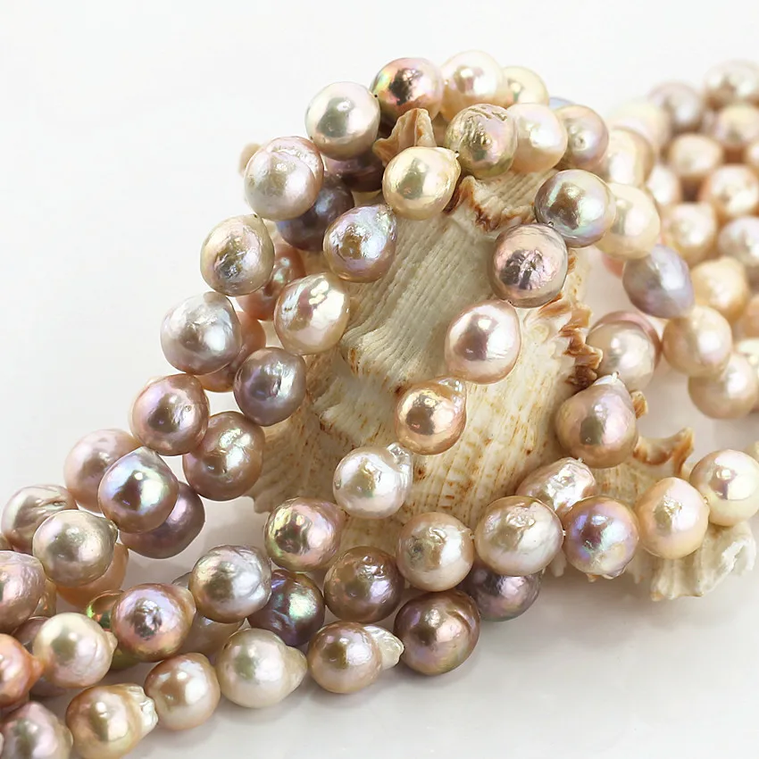 1213mm Aa Mixed Color Real Edison Baroque Freshwater Pearl Strand