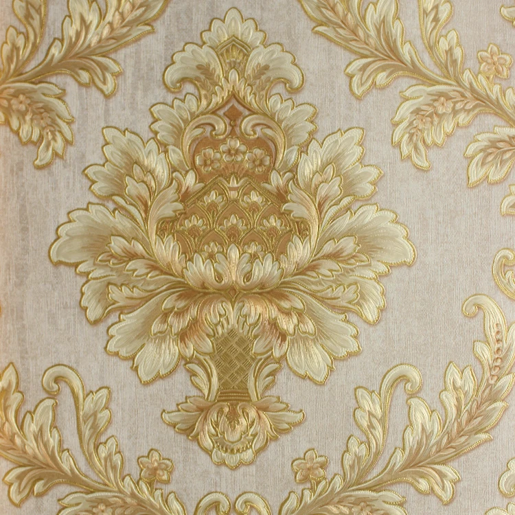 Damask Dallpaper Pvc Washable Modern Style Wallpaper Classic Design