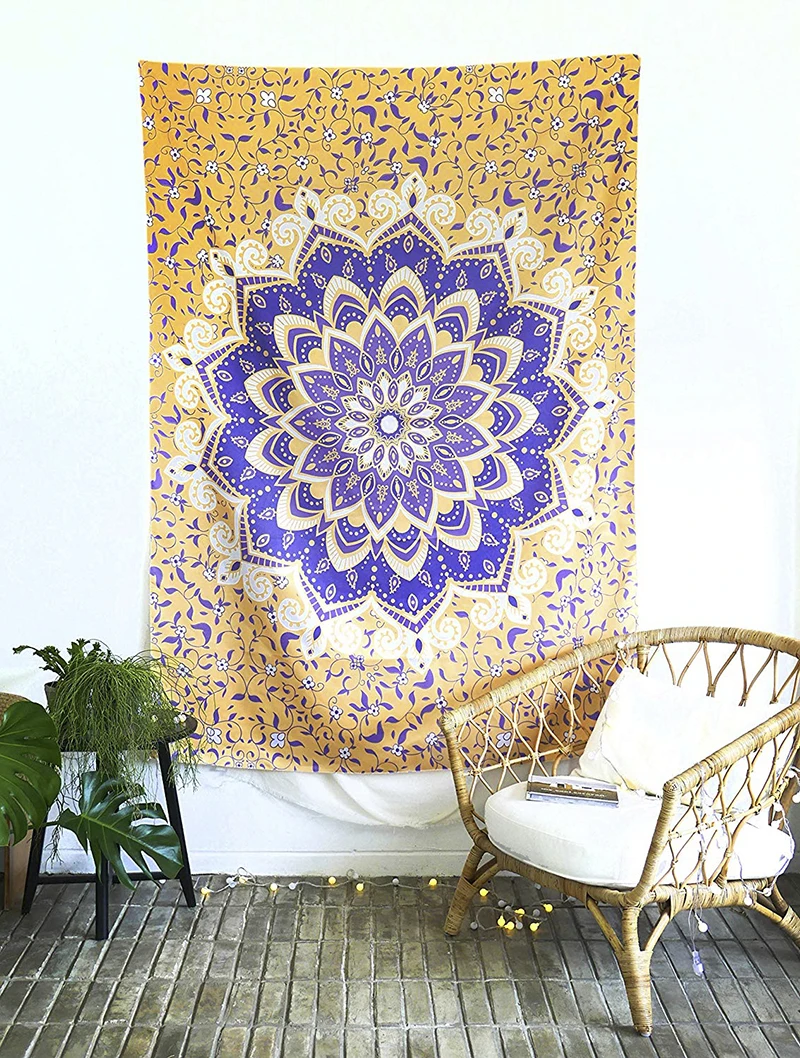 Permadani Hiasan Dinding Bunga Bohemian Permadani Mandala Hippie Motif Bunga Kuning Dan Ungu Dekorasi Rumah Seni Dinding Emas Hangat Buy Kuning Dan Ungu Bunga Permadani Bohemian Permadani Khusus Mandala Hippie Permadani Gantung Product On