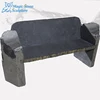 Indonesia Garden Basalt Stone Bench with Back