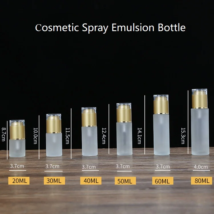 20ml 30ml Package Body Lotion Emulsion Glass Bottle With Plastic Pump