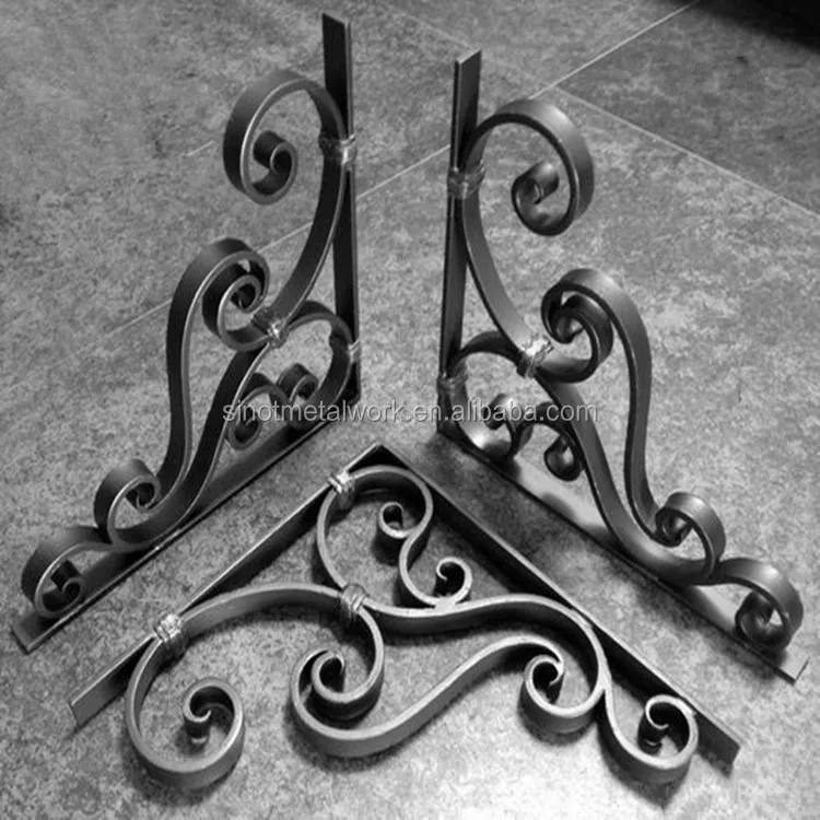 Steel Countertop Brackets Decorative Wrought Iron Triangle Corner