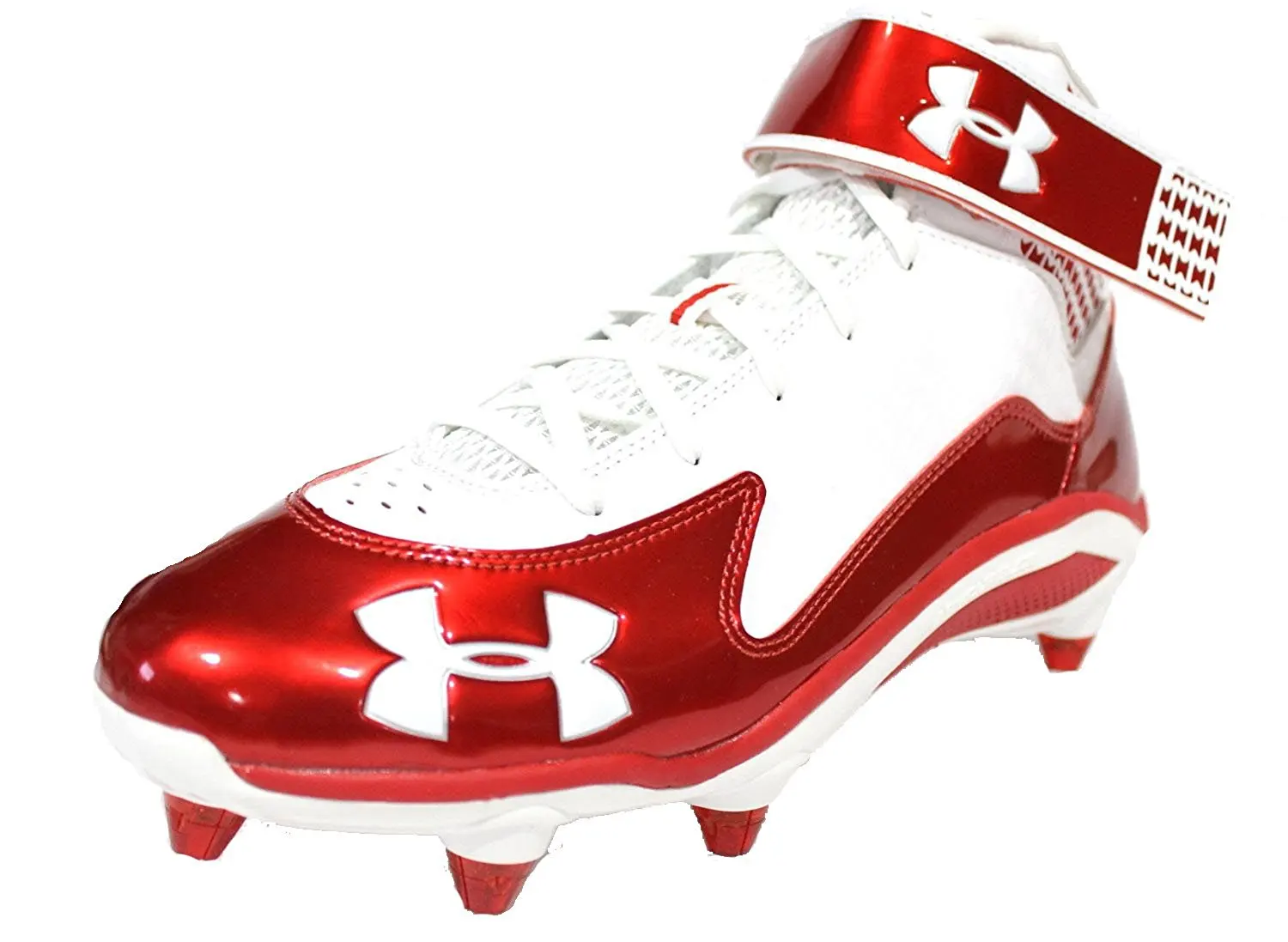 red and white under armour cleats