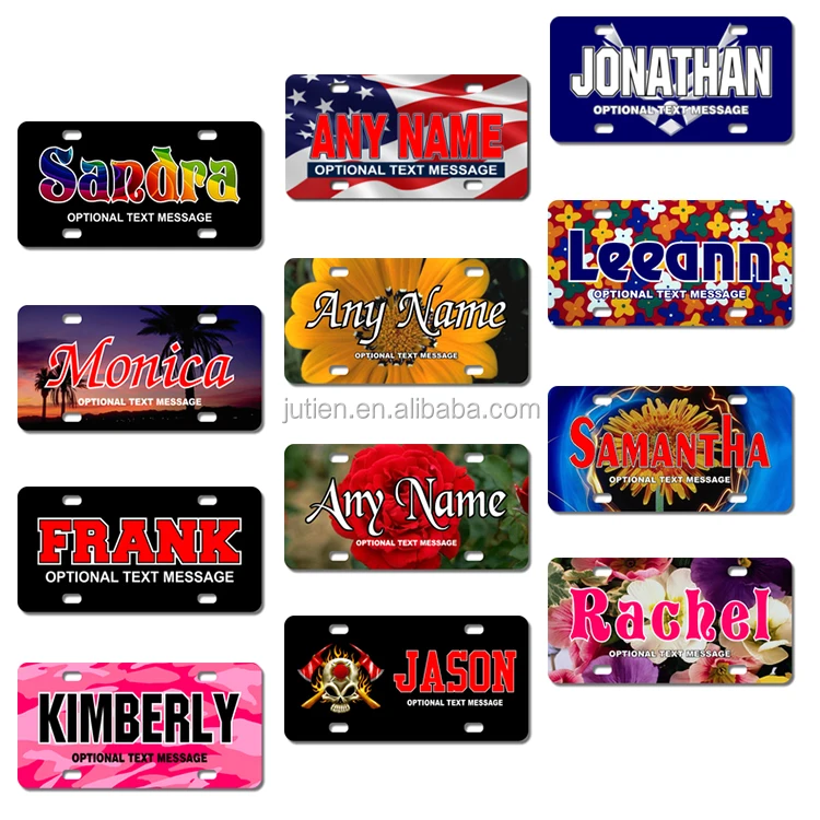 Personalized American Bike Metal Mini Name Kids License Plate For