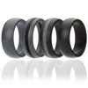 Silicone Wedding Ring For Men By, 4 Pack & Singles Of Mixed Designs Silicone Rubber Bands - Classic Style Solid & Striped