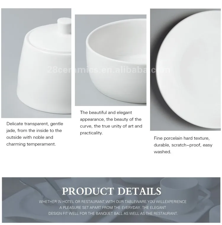 Brilliant Western Wholesale White Color Royal Porcelain Custom Logo International Horeca Use Dinnerware Sets Guangzhou<