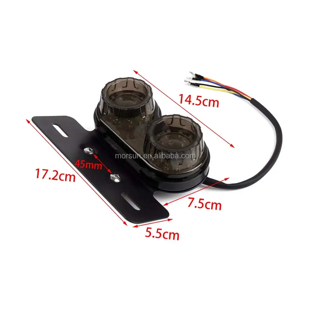 40W Dual Cat Eye Motorcycle Taillight Integrated Motor Turn Signal For BMW 
