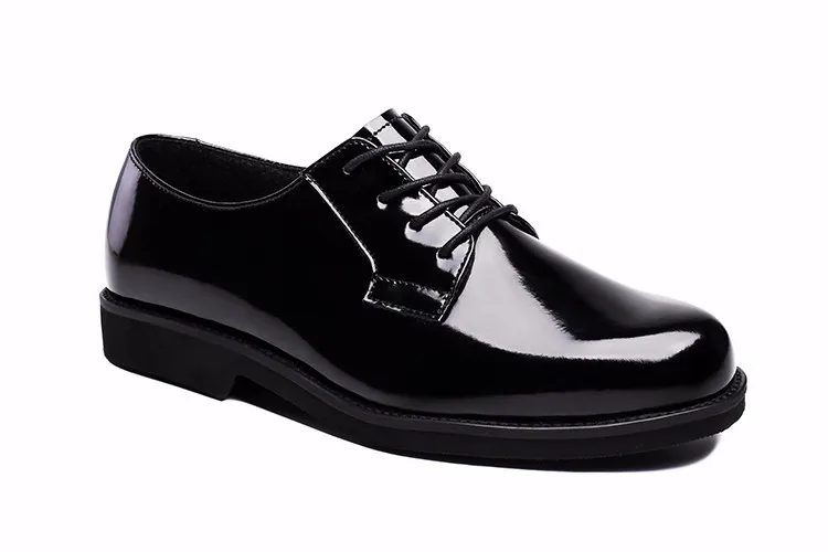 High Gloss Black Shining Military Exercises Army Police Officer Shoes ...