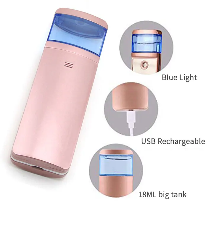 Beauty skin device electric rechargeable facial moisturizer spray mister nano mist spray