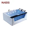 body spa bath cheap customized square double whirlpool air massage bathtub with bathtub backrest for sale