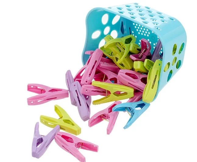 
30pcs clothespins with basket 