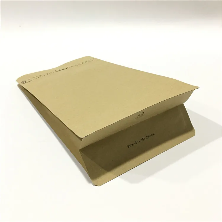 Eco Friendly 250g,500g,1kg 8 Sides Sealed Flat Bottom Zipper Coffee Resealable Kraft Paper Bag with Valve