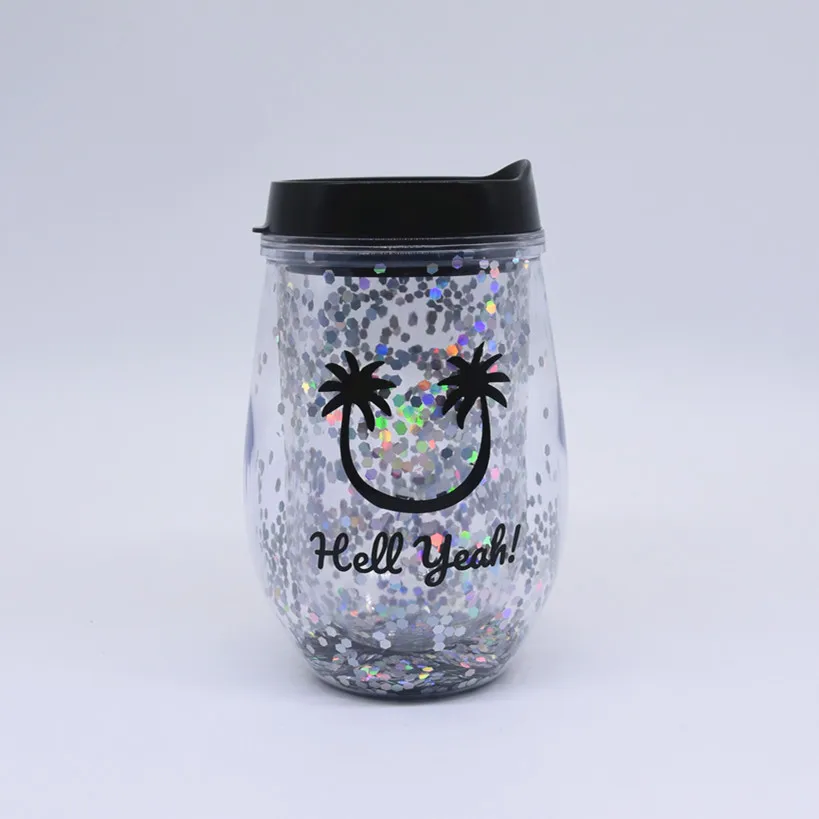 clear plastic wine tumbler