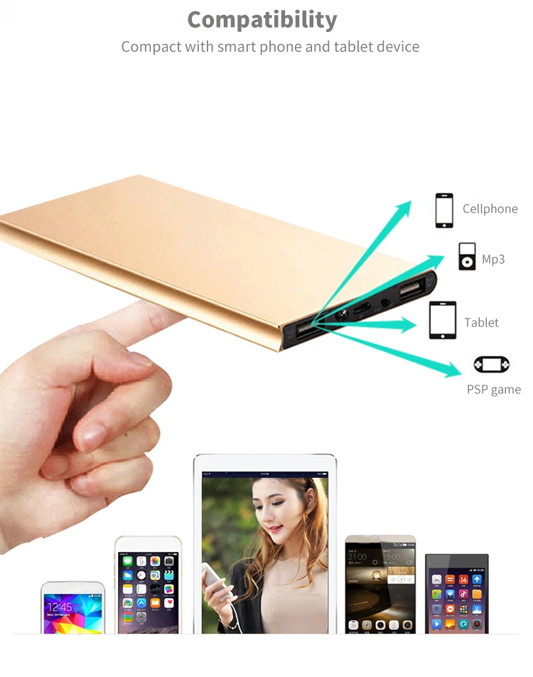 Custom gifts universal power bank 10000mah ultra slim portable power banks and powerbank usb chargers for smart phone - ANKUX.COM