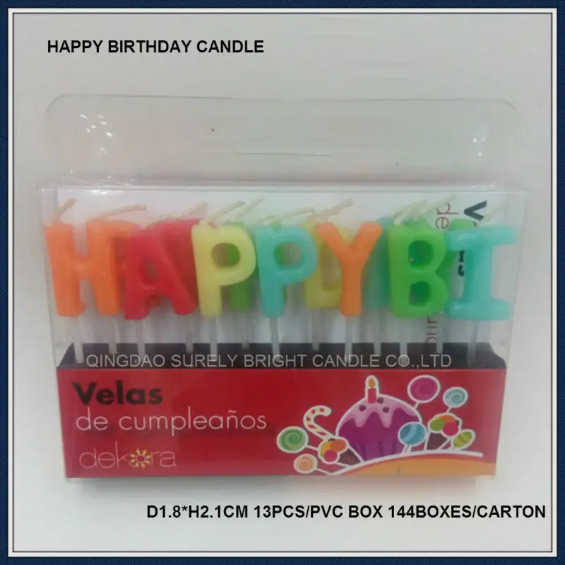 Good Quality Promotion Logo Customized Enlish Letter Birthday Cake Candles