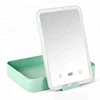 2018 newest hot selling LED light Display it Flat storage Cosmetic Mirror