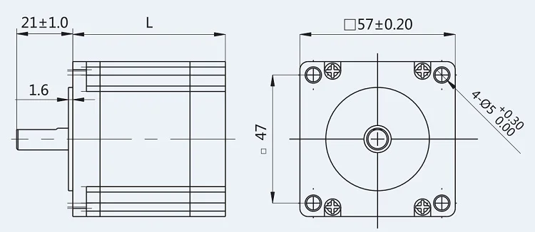 Electric motor for industrial equipment accessories Digital stepper motor 57J1876-447