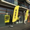 Custom printed Advertising exhibition Feather Flag outdoor Flying Beach Flag banner stand