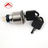 keyswitch 19mm 3 position on on on key electrical master key lock 12v led