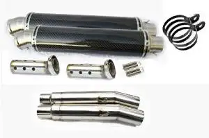 SS900 SS1000DS SS800LCIPARTS Round Titanium carbon Slip-on Exhaust