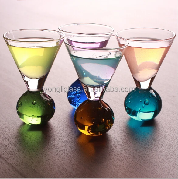 Wholesale New products 50ml ball Cocktail glass cup, ball-footed Cocktails glass martini cup