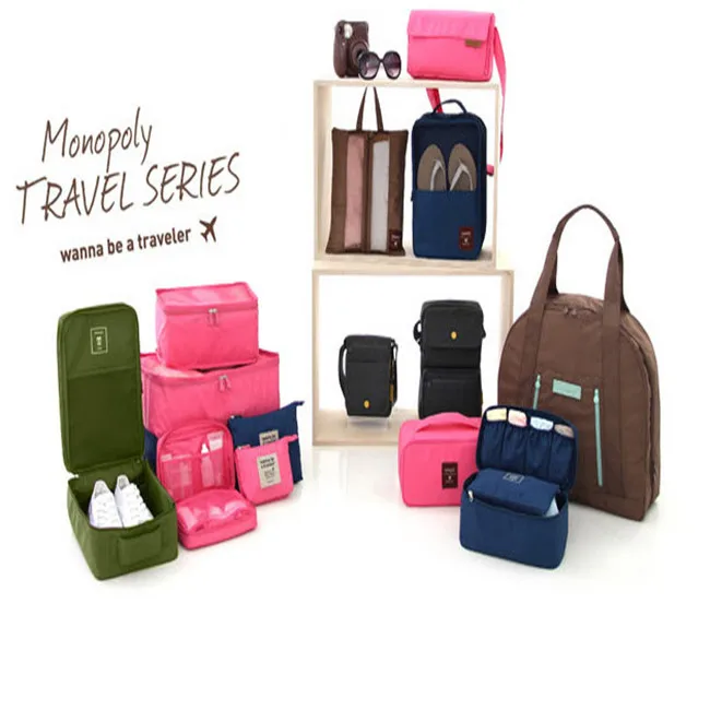 Oempromo 210D polyester Travel bag 3 Tier Shoes bag for shoes