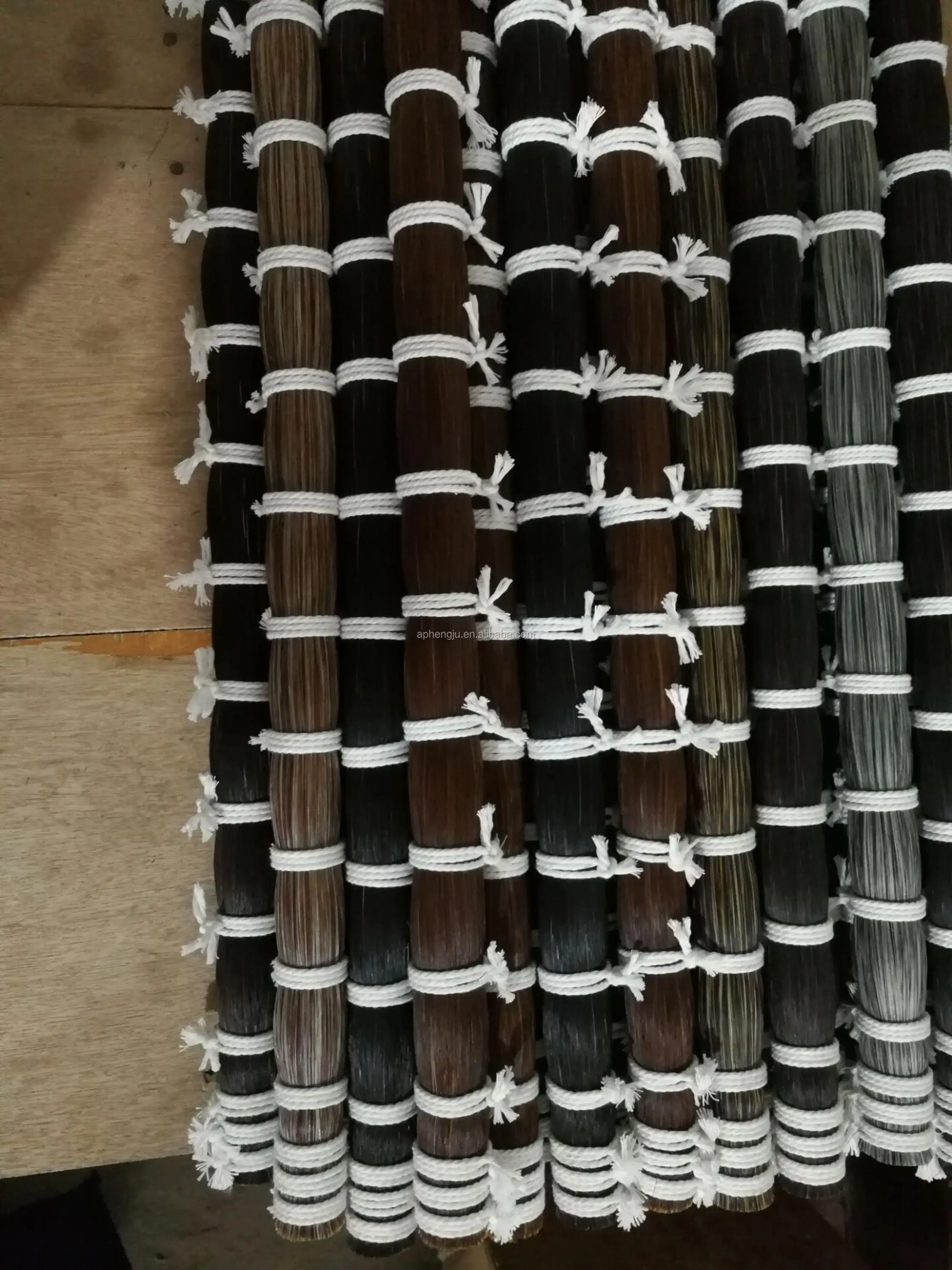 18inch Long Sorrel Horse Mane Hair,Natural Chestnut Horse Hair Wefts