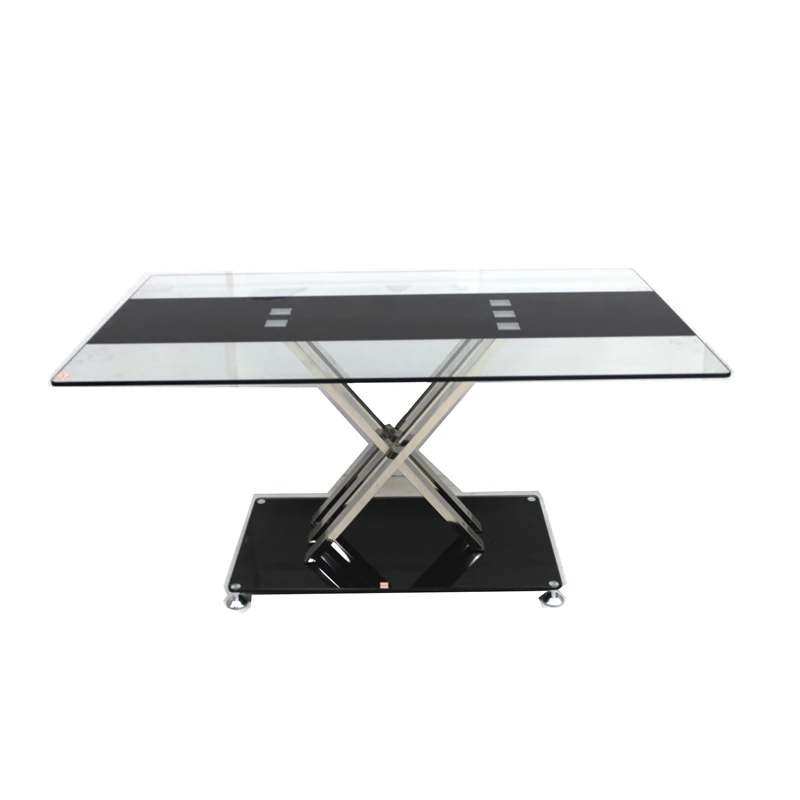 Modern 2016 Glass With Stainless Steel Legs Dining Table Buy