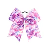 HD-017-WXG ready to ship Hair Bows Tie Elastic Bow Girls Hair Ties Rubber Band Ponytail Holder Purple floral