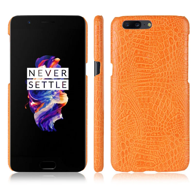 Cell phone cover Crocodile pattern Leather case For Oneplus 5T PC cover