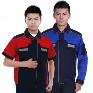 Wholesale quality cheap short sleeve workshop 4S car maintenance service worker workwear uniform Wholesale quality cheap short sleeve workshop 4S car maintenance service worker workwear uniform