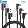 Custom High quality fast charging right angle Black micro usb A 2.0 to usb B 4 inch charging cable