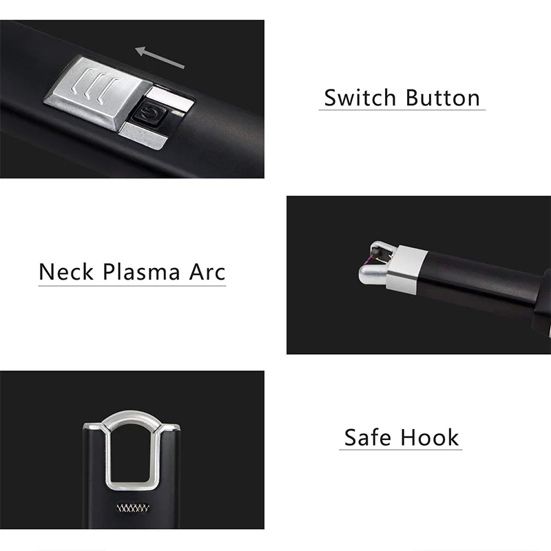 Electric Arc Lighter Multi Purpose Long Candle Lighter Usb Flameless